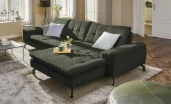 meinSofa Ecksofa Brenda | Olive (Grün-Grau) rechts ohne