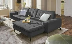 meinSofa Ecksofa Brenda | Anthrazit rechts ohne