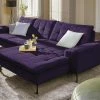 meinSofa Ecksofa Brenda | Purple (Lila) rechts ohne