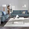 hülsta Sofa Sofabank aus Leder HS 450 | Blaugrau 220|cm