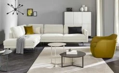 hülsta Sofa Ecksofa HS 414 | Hellelfenbein (Creme/Beige) links