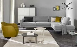 hülsta Sofa Ecksofa HS 414 | Fehgrau (Grau) rechts