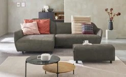 hülsta Sofa Ecksofa Leder HS 480 | Braungrau links