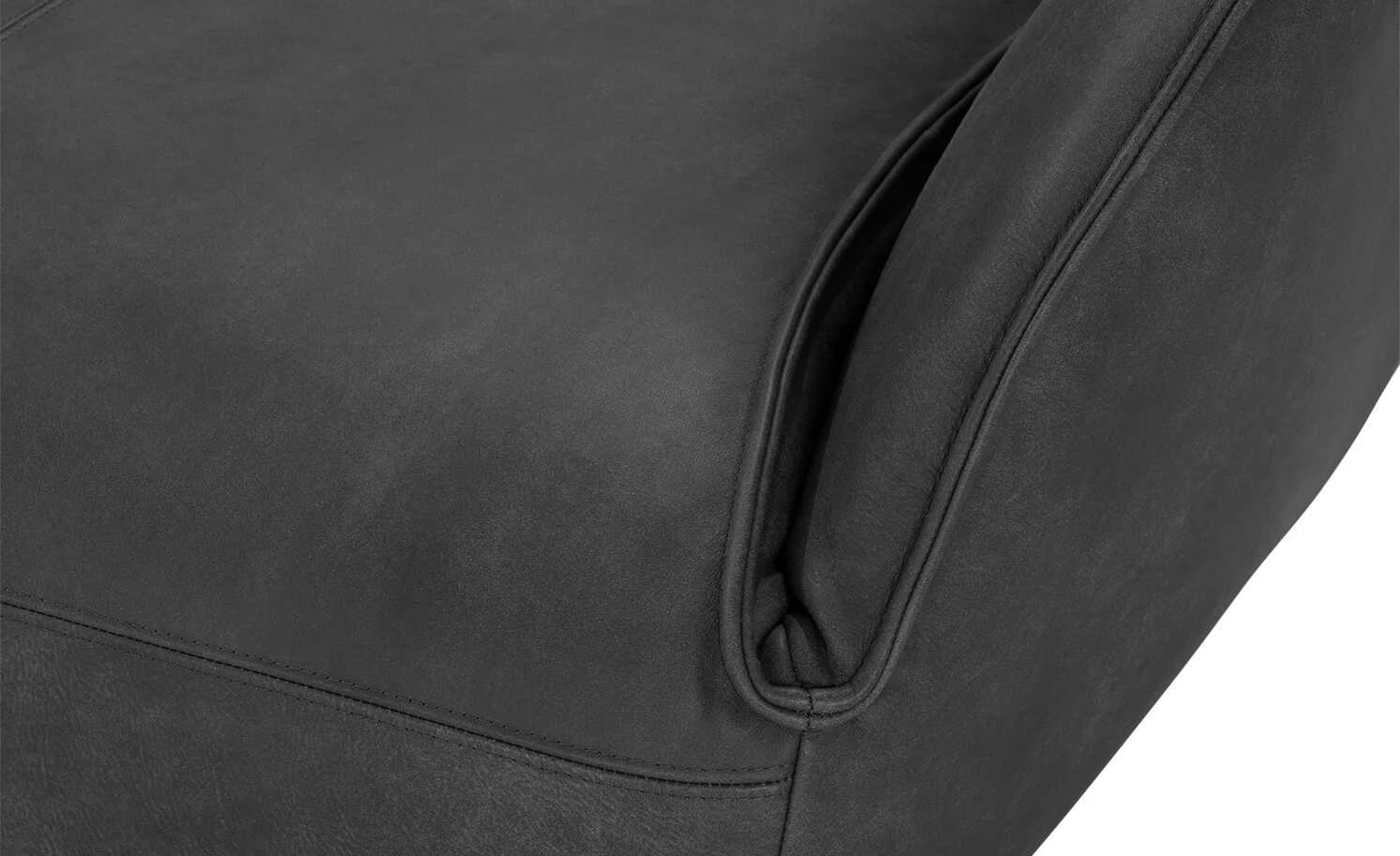 hülsta Sofa Ecksofa Leder HS 480 | Schwarzgrau links 12 hülsta Sofa Ecksofa Leder HS 480 | Schwarzgrau links – Bild 10