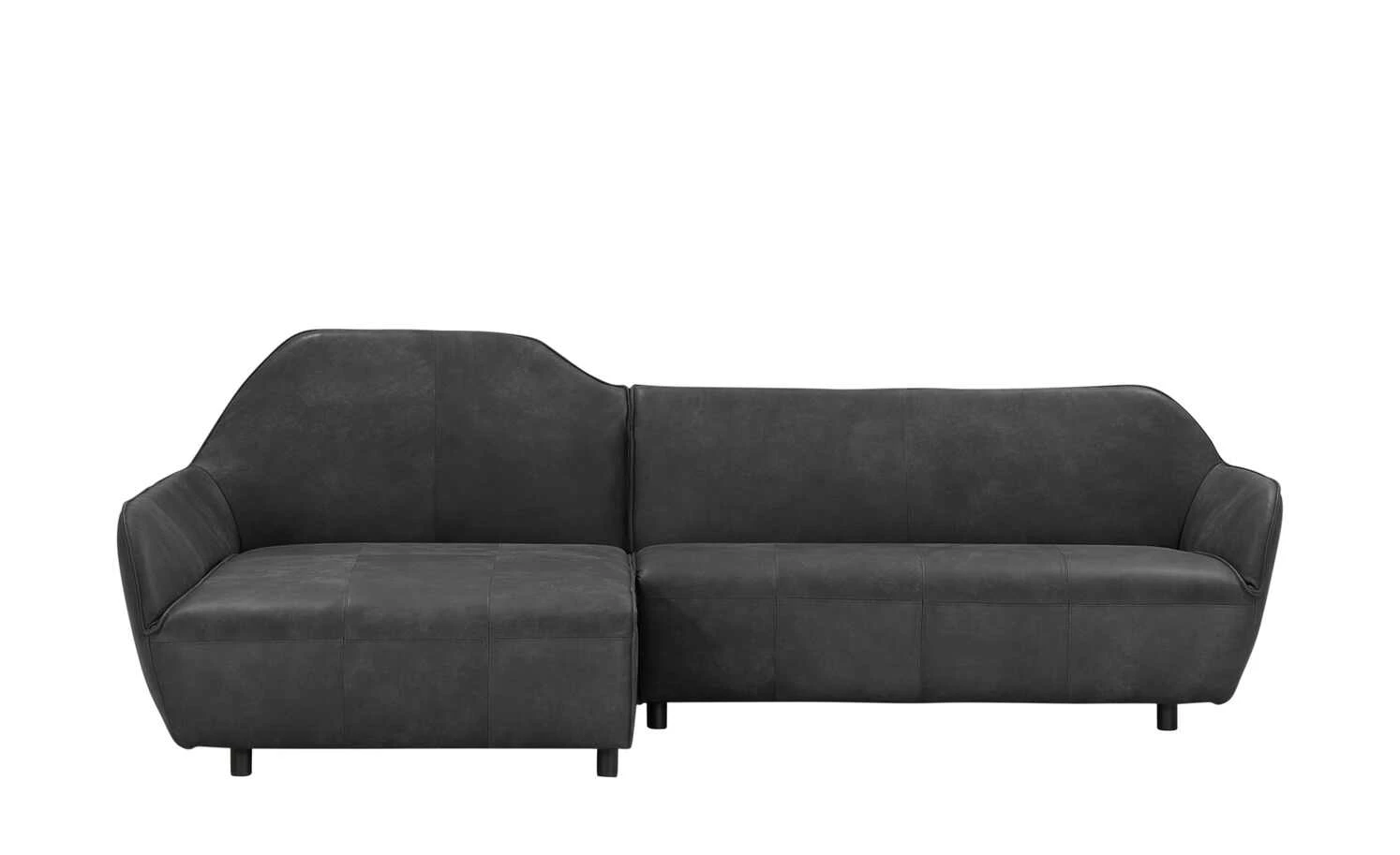 hülsta Sofa Ecksofa Leder HS 480 | Schwarzgrau links 4 hülsta Sofa Ecksofa Leder HS 480 | Schwarzgrau links – Bild 2