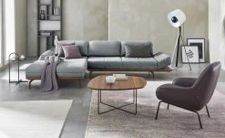 hülsta Sofa Ecksofa HS 420 | Blaugrau links