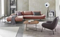 hülsta Sofa Ecksofa HS 420 | Korallenrot links