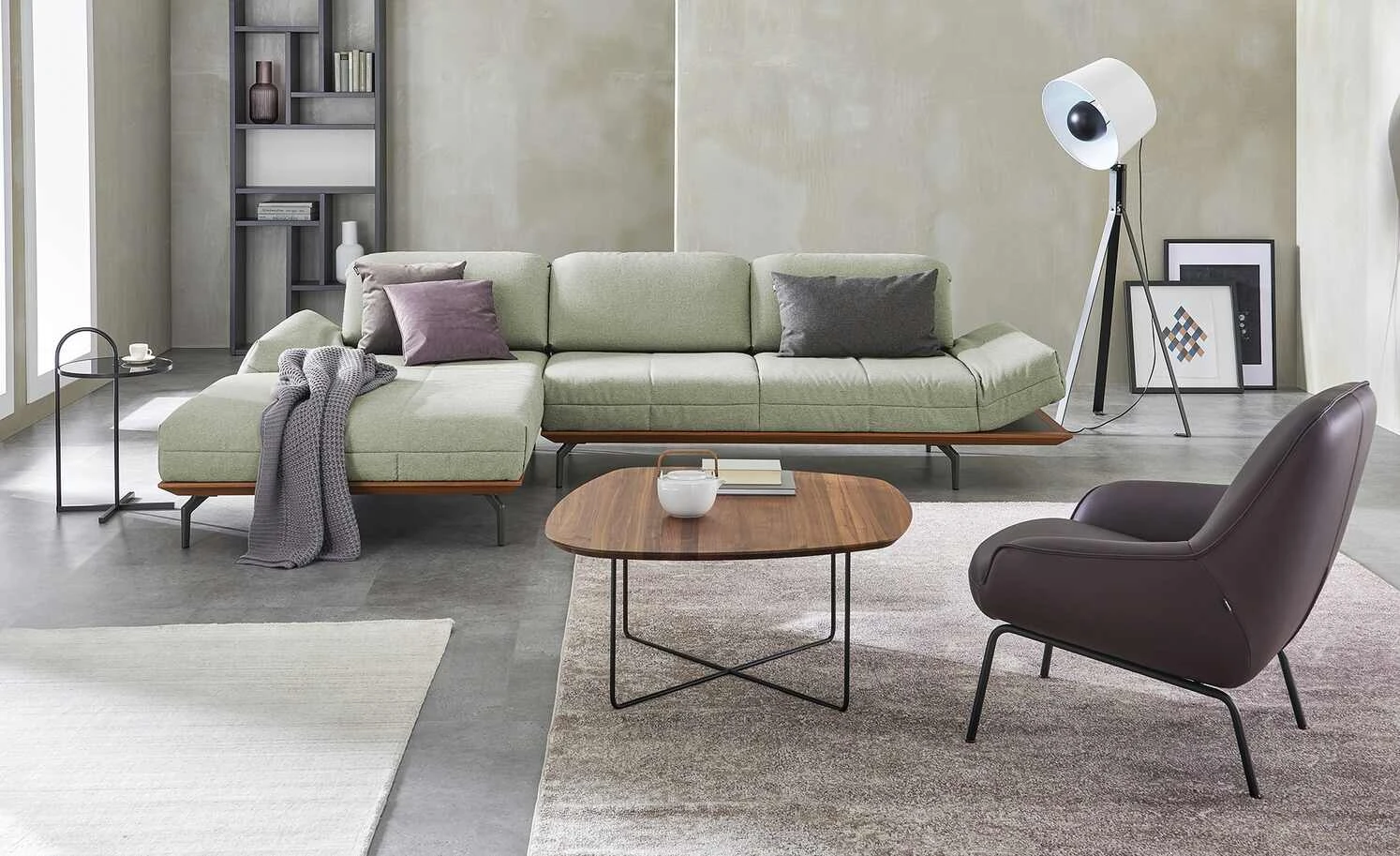 hülsta Sofa Ecksofa HS 420 | Schilfgrün links 3 hülsta Sofa Ecksofa HS 420 | Schilfgrün links