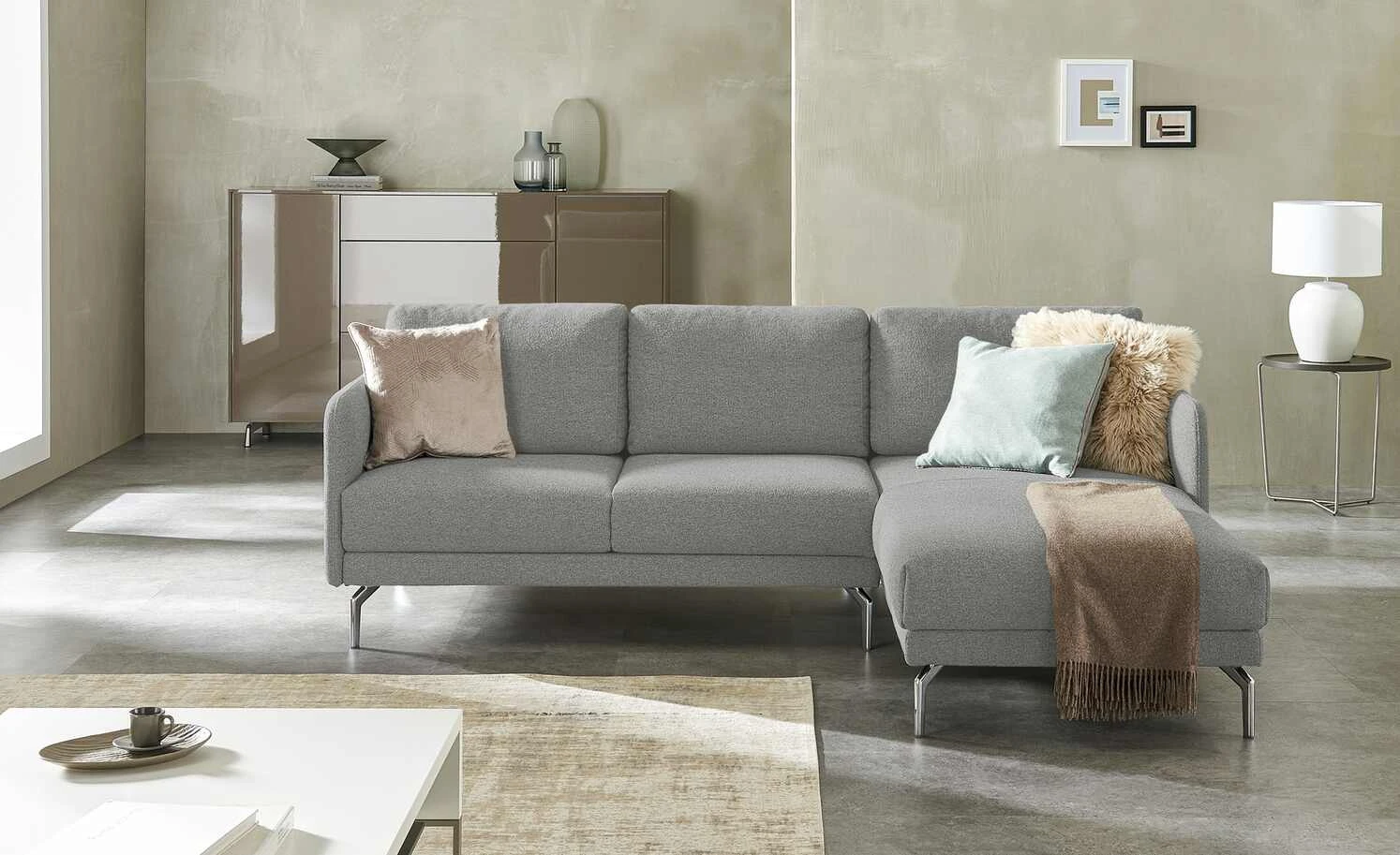 hülsta Sofa Ecksofa HS 450 | Lichtgrau / Schwarzgrau (Hellgrau / Dunkelgrau) rechts 3 hülsta Sofa Ecksofa HS 450 | Lichtgrau / Schwarzgrau (Hellgrau / Dunkelgrau) rechts
