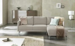 hülsta Sofa Ecksofa HS 450 | Graubeige / Natur (Beige / Creme) rechts
