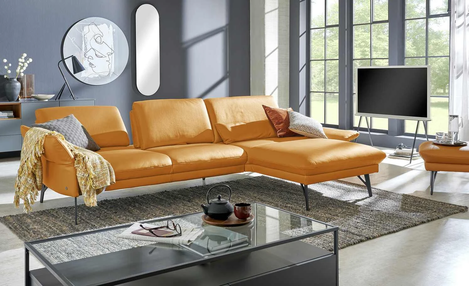 himolla Ecksofa Leder 1928 | Safran (Gelb) rechts 3 himolla Ecksofa Leder 1928 | Safran (Gelb) rechts