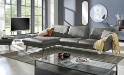 himolla Ecksofa Leder 1928 | Zinn (Grau) links