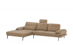Max Schelling Ecksofa aus Leder Signum | Macchiato (Beige) links Grundfunktion -Sofas Verkaufsladen 27402918 10 202105042233