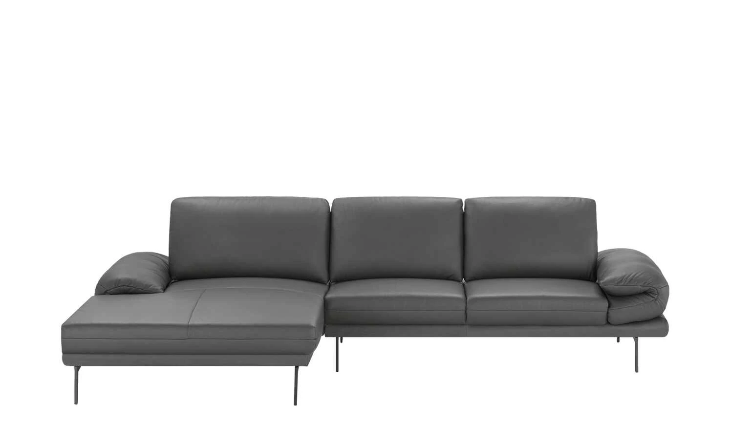 Max Schelling Ecksofa aus Leder Signum | Fango (Dunkelgrau) links Grundfunktion 3 Max Schelling Ecksofa aus Leder Signum | Fango (Dunkelgrau) links Grundfunktion
