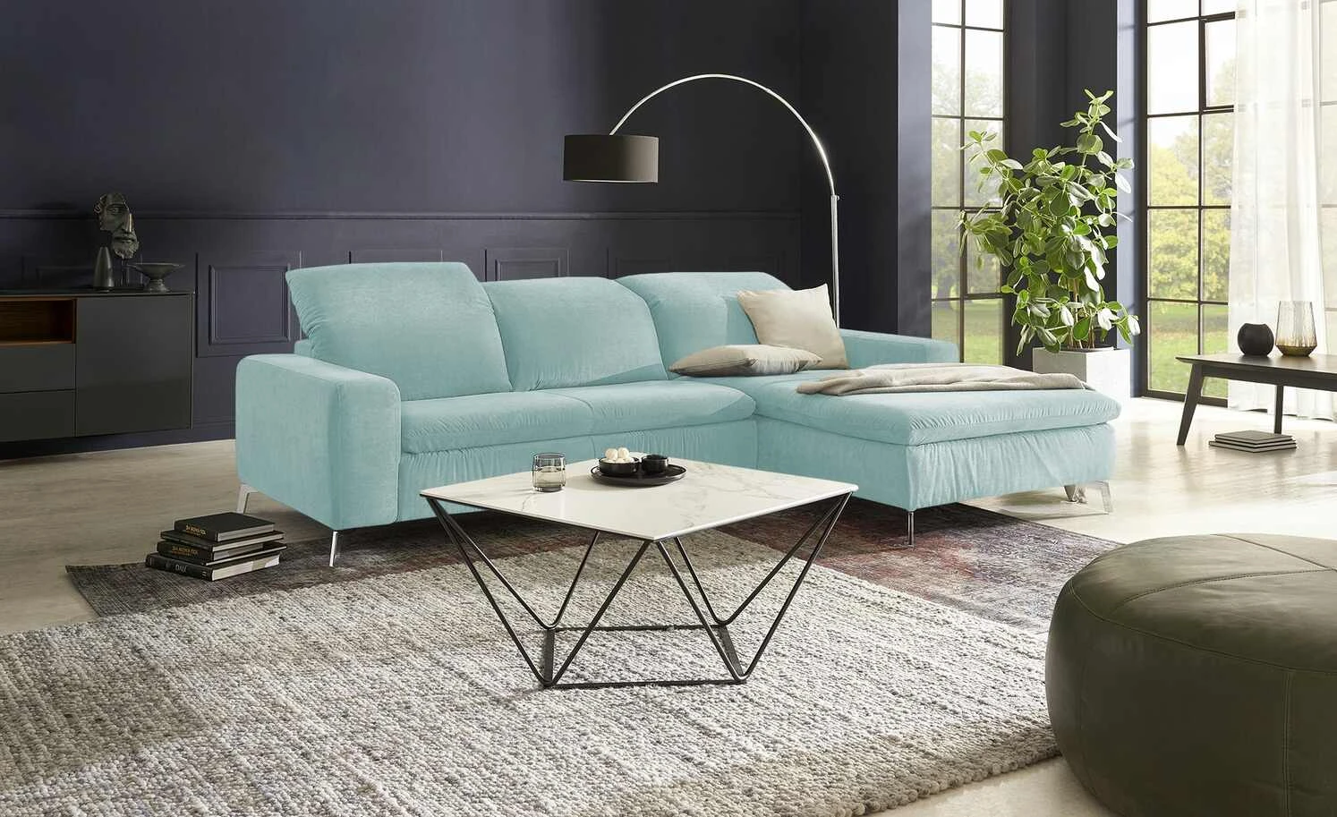 Max Schelling Ecksofa Habitus | Aqua (Türkis) rechts Grundfunktion 3 Max Schelling Ecksofa Habitus | Aqua (Türkis) rechts Grundfunktion
