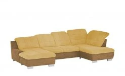 Lounge Collection Wohnlandschaft Davinci | Curry (Gelb) / Cognac (Braun) rechts Grundfunktion -Sofas Verkaufsladen 27403369 4 202104011243