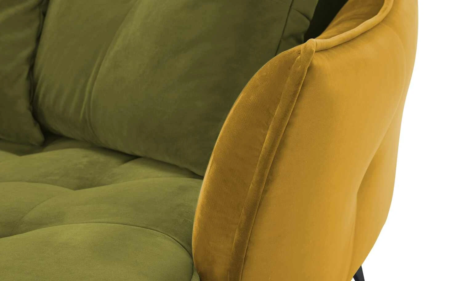 Ecksofa Crease | Kiwigrün / Currygelb rechts 7 Ecksofa Crease | Kiwigrün / Currygelb rechts – Bild 5