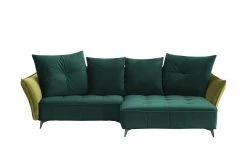 Ecksofa Crease | Dunkelgrün / Kiwigrün rechts