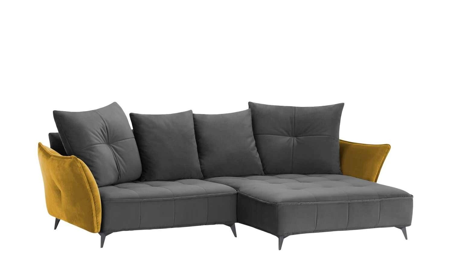 Ecksofa Crease | Anthrazit / Currygelb rechts 7 Ecksofa Crease | Anthrazit / Currygelb rechts – Bild 5