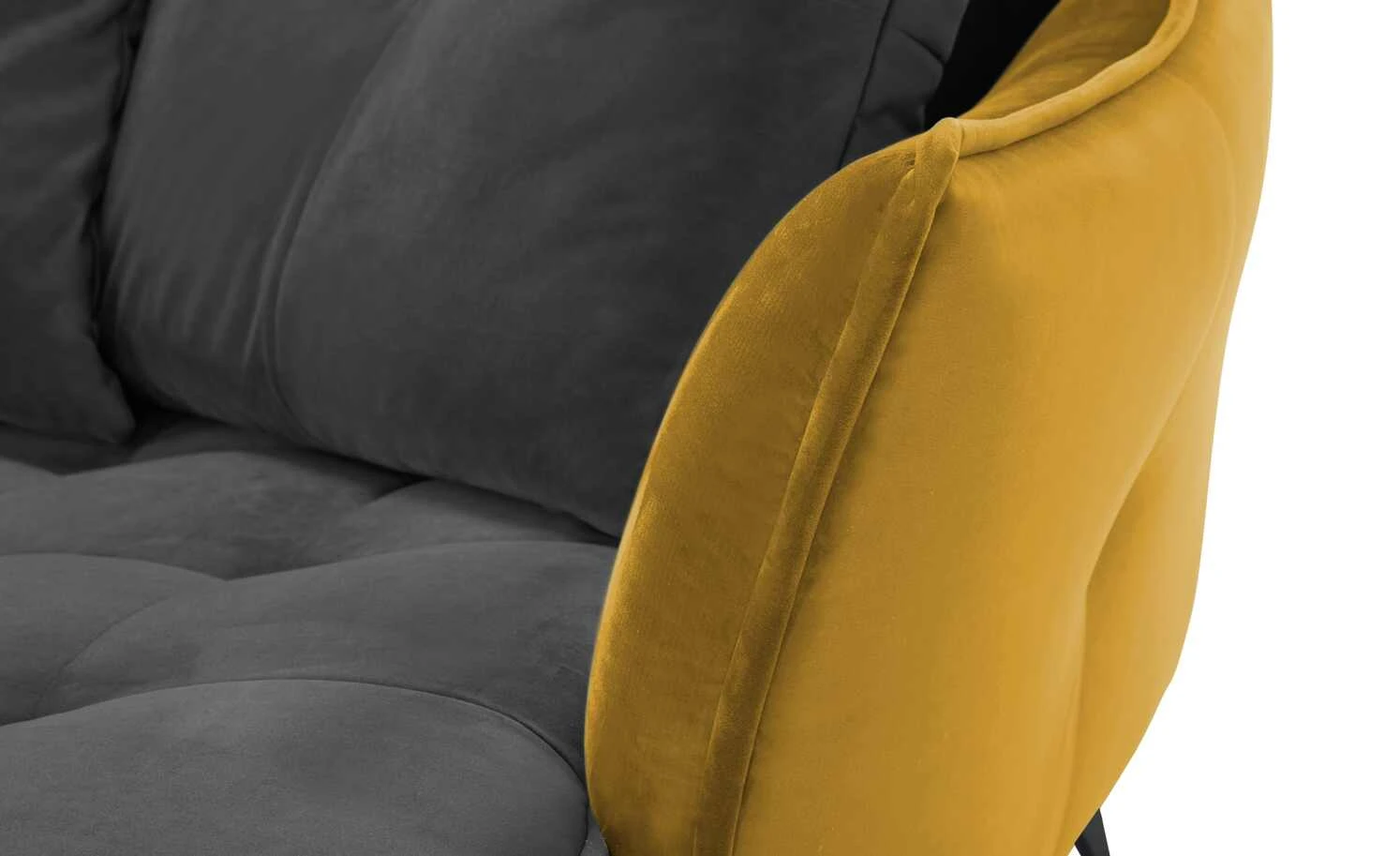 Ecksofa Crease | Anthrazit / Currygelb rechts 11 Ecksofa Crease | Anthrazit / Currygelb rechts – Bild 9