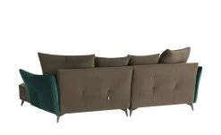 Ecksofa Crease | Braun / Dunkelgrün rechts -Sofas Verkaufsladen 27404190 10 202102261258