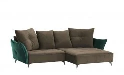 Ecksofa Crease | Braun / Dunkelgrün rechts -Sofas Verkaufsladen 27404190 9 202102261258
