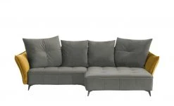 Ecksofa Crease | Grau / Currygelb rechts