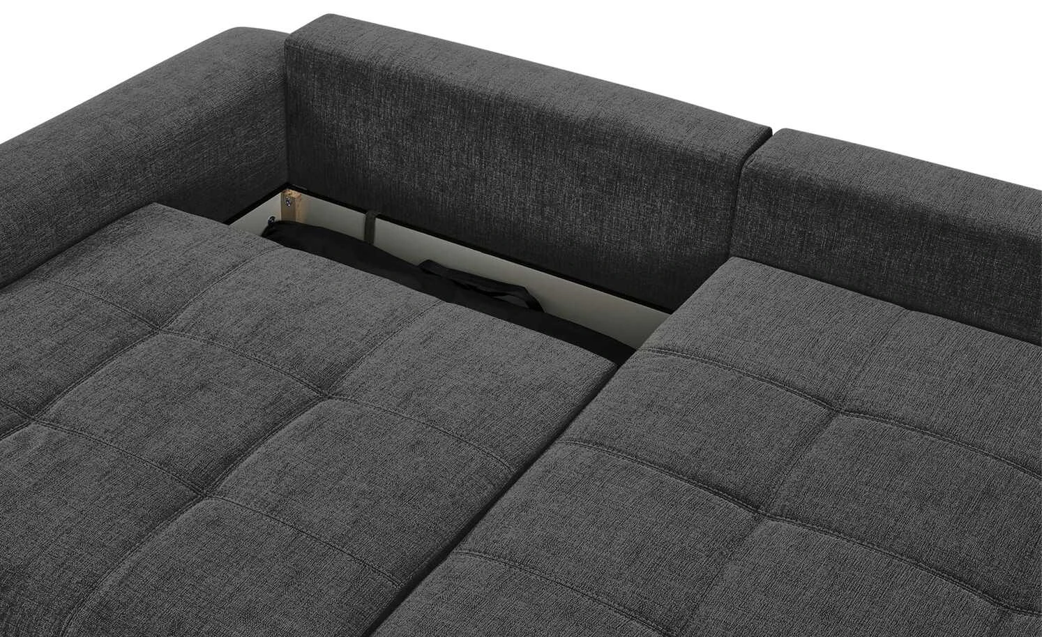 bobb Ecksofa mit Boxspringpolsterung Filis de Luxe | AquaClean-Webstoff (Pascha) Anthrazit rechts Schwarz 4 bobb Ecksofa mit Boxspringpolsterung Filis de Luxe | AquaClean-Webstoff (Pascha) Anthrazit rechts Schwarz – Bild 2