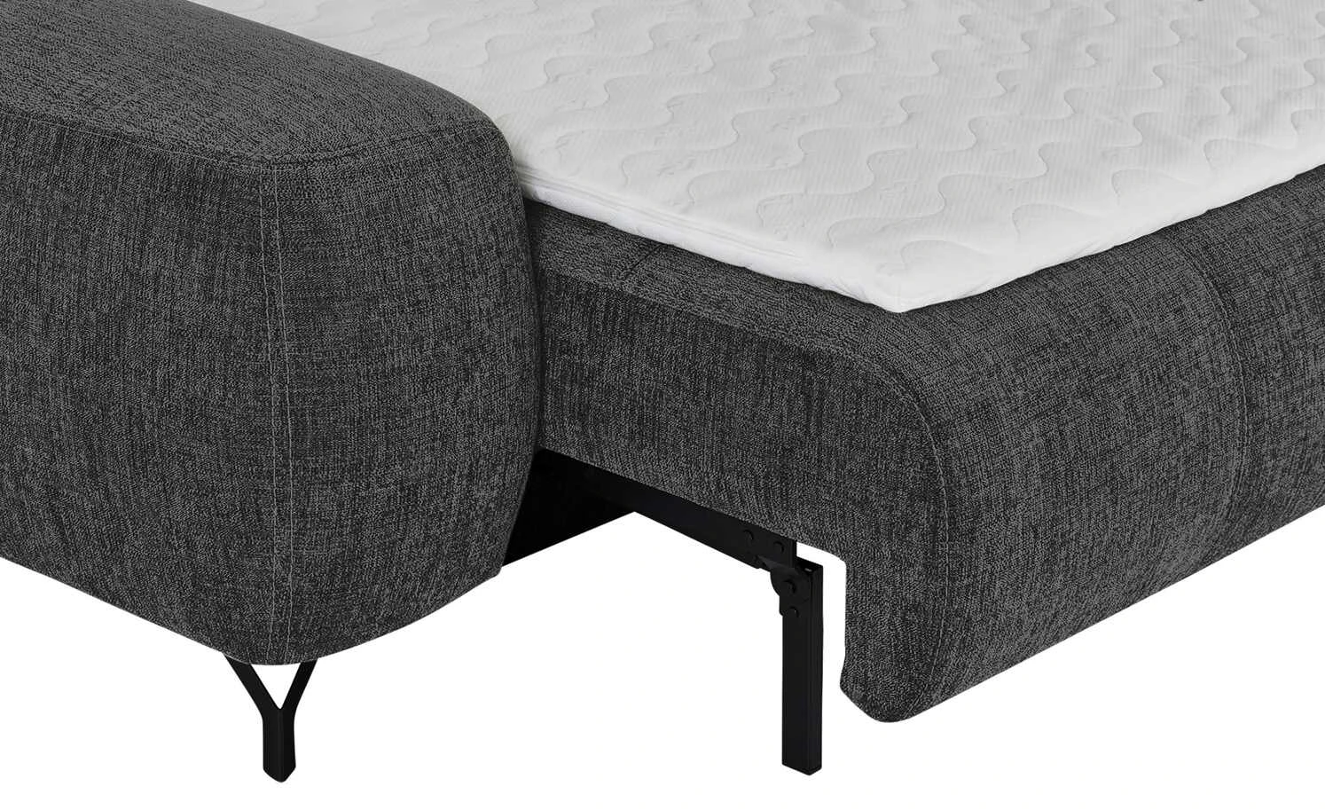 bobb Ecksofa mit Boxspringpolsterung Filis de Luxe | AquaClean-Webstoff (Pascha) Anthrazit rechts Schwarz 8 bobb Ecksofa mit Boxspringpolsterung Filis de Luxe | AquaClean-Webstoff (Pascha) Anthrazit rechts Schwarz – Bild 6