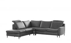 Wohnwert Ecksofa Leder Yola | Anthrazit (Dunkelgrau) links Erweiterte Funktion -Sofas Verkaufsladen 27406186 12 202108161247