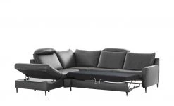 Wohnwert Ecksofa Leder Yola | Anthrazit (Dunkelgrau) links Erweiterte Funktion -Sofas Verkaufsladen 27406186 13 202108161247