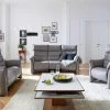 Wohnwert Trapezsofa aus Leder Corvina | Granit (Grau) -Sofas Verkaufsladen 27406363 20 202109272233