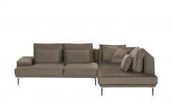 switch Ecksofa Livio | Schlamm (Hellbraun) rechts