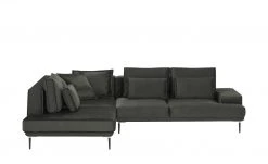 switch Ecksofa Livio | Braun (Braun-Schwarz) links