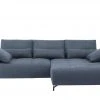 bobb Ecksofa mit Boxspringpolsterung Filis de Luxe | Webstoff (Nachhaltig) Marine (Blau) rechts Schwarz