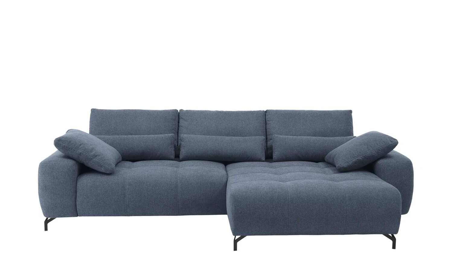 bobb Ecksofa mit Boxspringpolsterung Filis de Luxe | Webstoff (Nachhaltig) Marine (Blau) rechts Schwarz 3 bobb Ecksofa mit Boxspringpolsterung Filis de Luxe | Webstoff (Nachhaltig) Marine (Blau) rechts Schwarz