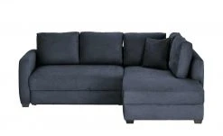 bobb Ecksofa mit Boxspringpolsterung Lisa de Luxe | Marine (Blau) rechts Webstoff