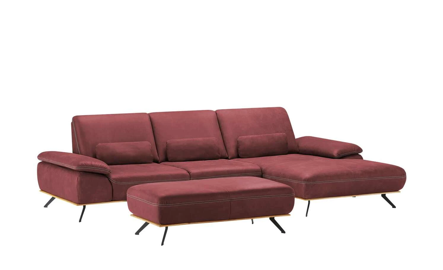 meinSofa Ecksofa Fiona | Barolo (Rot-Braun) rechts Erweiterte Funktion 5 meinSofa Ecksofa Fiona | Barolo (Rot-Braun) rechts Erweiterte Funktion – Bild 3