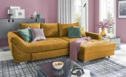 bobb Ecksofa Melody | Currygelb Mikrofaser rechts