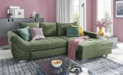 bobb Ecksofa Melody | Grün Mikrofaser rechts