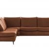 Wohnwert Ecksofa Leder Yola | Cognac (Braun-Orange) links ohne