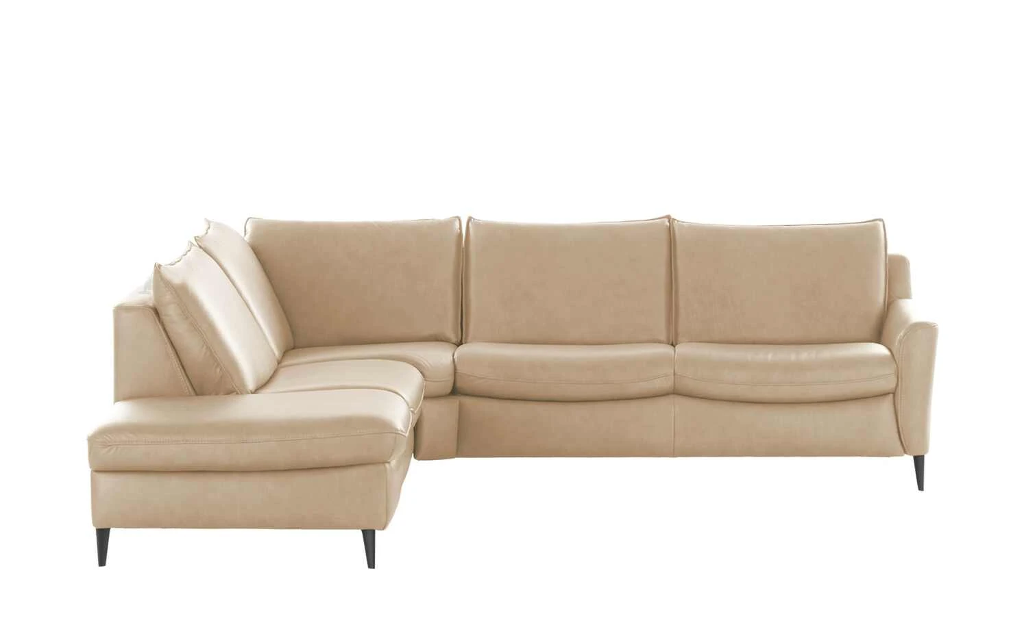 Wohnwert Ecksofa Leder Yola | Desert (Beige) links ohne 3 Wohnwert Ecksofa Leder Yola | Desert (Beige) links ohne