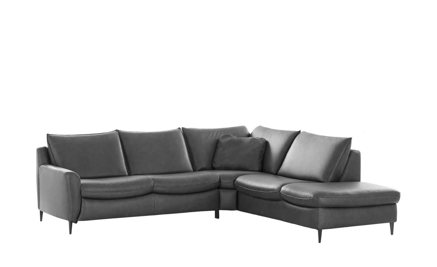 Wohnwert Ecksofa Leder Yola | Anthrazit (Dunkelgrau) rechts ohne 5 Wohnwert Ecksofa Leder Yola | Anthrazit (Dunkelgrau) rechts ohne – Bild 3