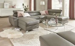 uno Wohnlandschaft Avola | Schlamm (Braun-Grau) rechts Erweiterte Funktion