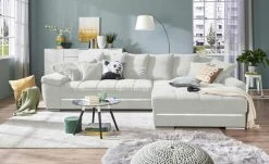 bobb Ecksofa Fancy-LED | silver ( silber ) rechts