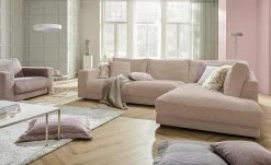 VIVA Cord-Ecksofa Sila | Taupe (Hellbraun) rechts