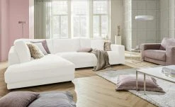 VIVA Cord-Ecksofa Sila | Snow (Weiß) links