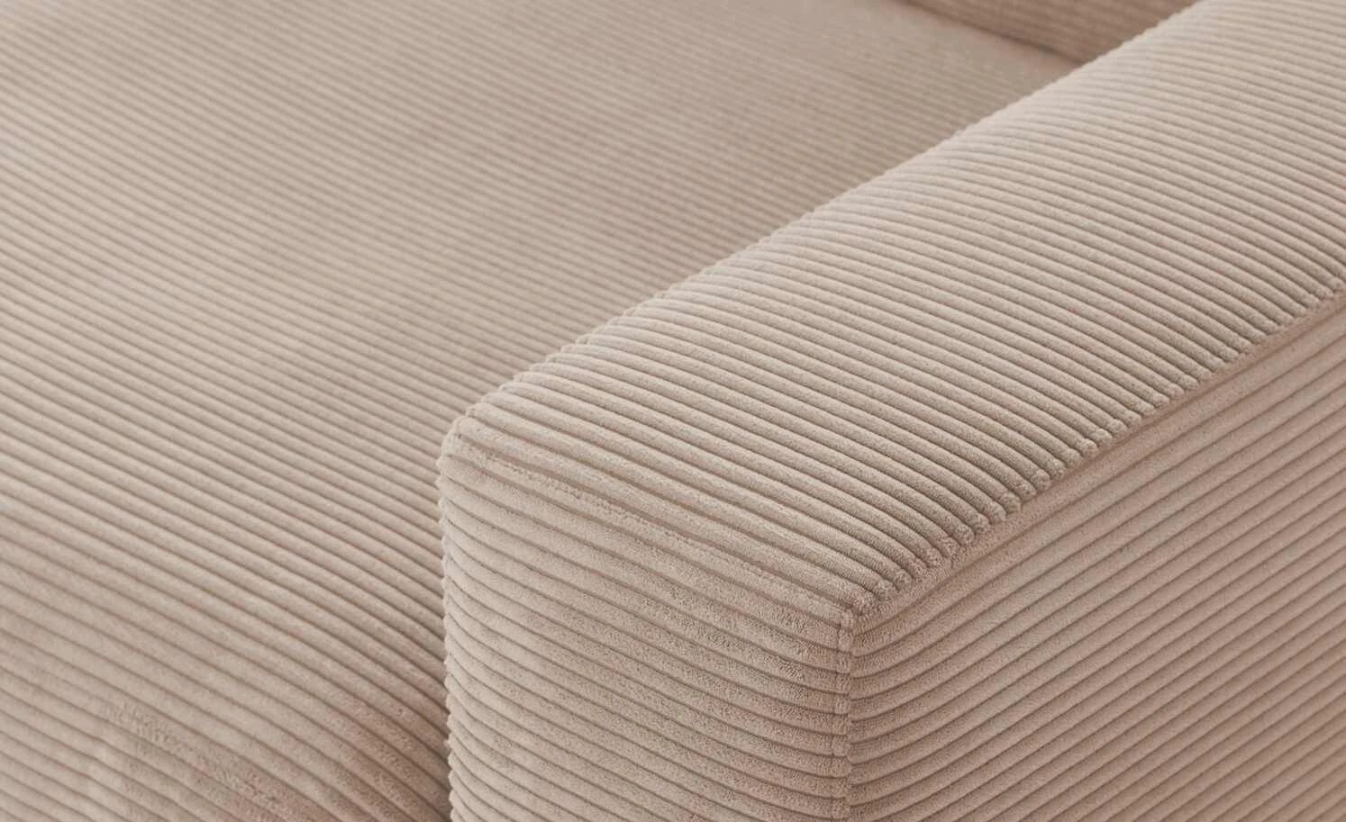 VIVA Cordsofa Sila | Taupe (Hellbraun) 5 VIVA Cordsofa Sila | Taupe (Hellbraun) – Bild 3