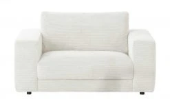 VIVA Megasessel aus Cord Sila | Snow (Weiß)