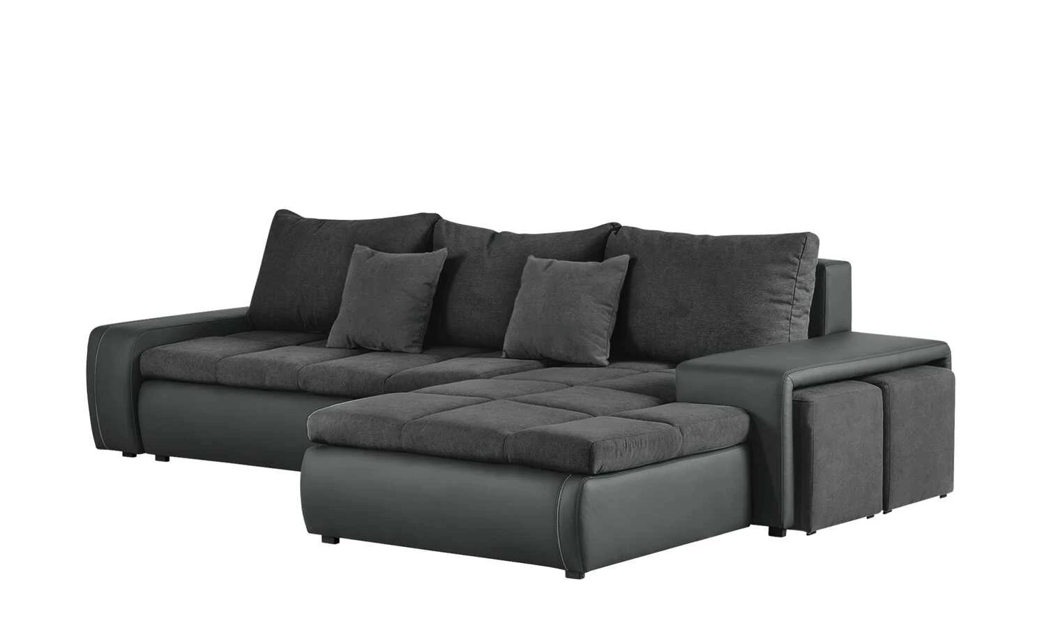 switch Ecksofa mit 2 Sitzhocker Riva | Schwarz rechts ohne 6 switch Ecksofa mit 2 Sitzhocker Riva | Schwarz rechts ohne – Bild 4